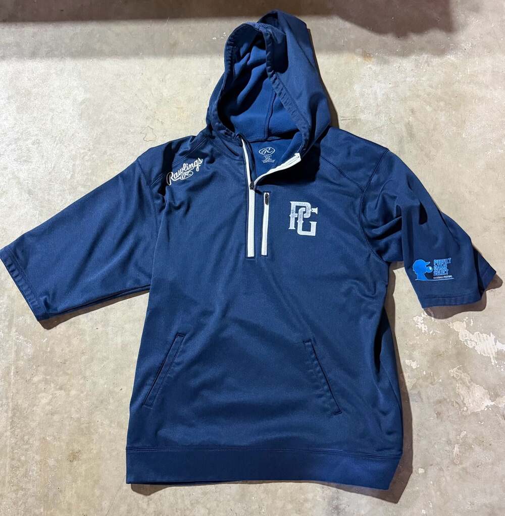 Rawlings Perfect Game Baseball Festival Short Sleeve 1/4 Zip Dugout Hoodie